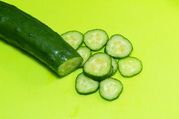 きゅうりの輪切り