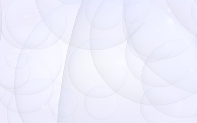 Abstract white background. Backdrop with light transparent bubbles. 3D illustration