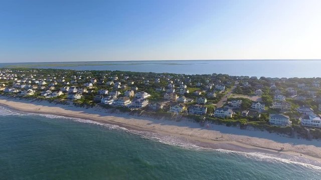 drone shot of Corolla North Carolina Outer Banks