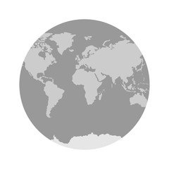 Fototapeta na wymiar World the globe flat illustration. Vector planet earth icon.