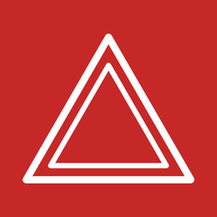 Triangle carefully in flat for site design. Vector danger icon concept.