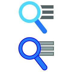 Magnifying vector icon set. discovery illustration sign collection. exploration symbol. find logo. focus mark.