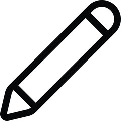 pen icon outline isolated vector illustration