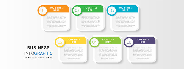 Business infographic element with options, steps, number vector template design