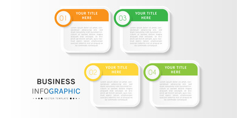 Business infographic element with options, steps, number vector template design