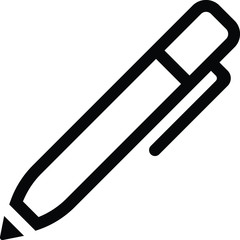 pencil icon outline isolated vector illustration