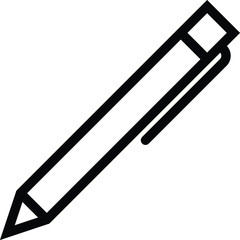 pencil icon outline isolated vector illustration