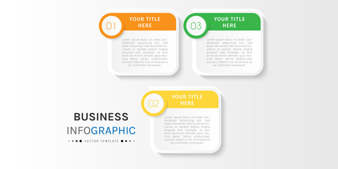 Business infographic element with options, steps, number vector template design