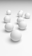 White abstract background. Lowpoly backdrop. Crumpled paper. 3D illustration