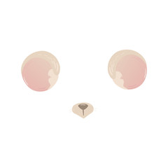 Mouse face mask with ears and nose, animal face for selfie, filters and chat.
