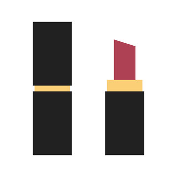 Makeup lipstick, great design for any purposes. Vector illustration template in flat.