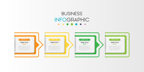 Business infographic element with options, steps, number vector template design