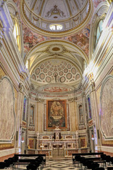 Fototapeta premium The Blessed Sacrament Chapel inside the Basilica of San Martino in Martina Franca, Puglia, Italy