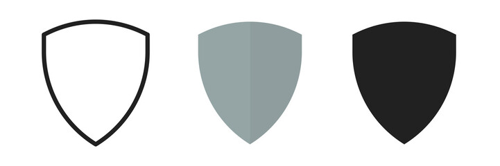 Shield simple set icon. Security illustration concept in flat