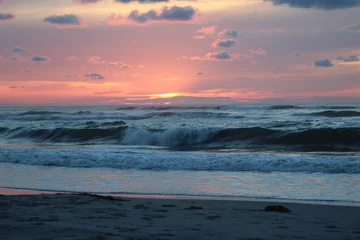 Poster Im Rahmen Sunset at the beach on Terschelling, the Netherlands. © Marije Kouyzer