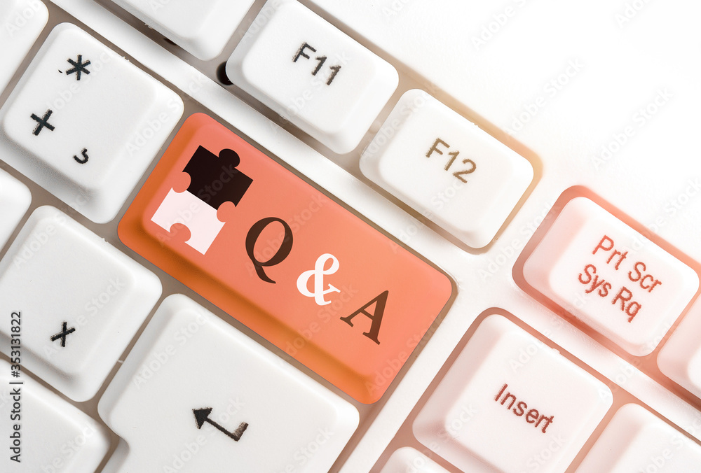 Aufkleber conceptual hand writing showing q and a. concept meaning a period of time or an occasion when someon