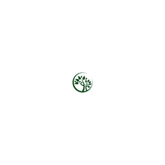 green world Tree icon concept of a stylized tree with leaves, lends itself to being used with text PREMIUM
