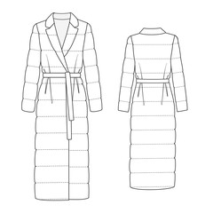 Fashion illustration puffer coat © Anastasiia