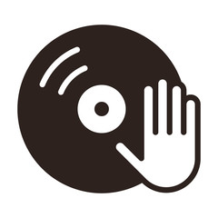 DJ icon. Vinyl player icon