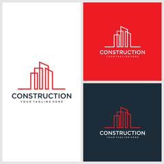 Fototapeta premium Construction logo design, architectural, building Premium Vector