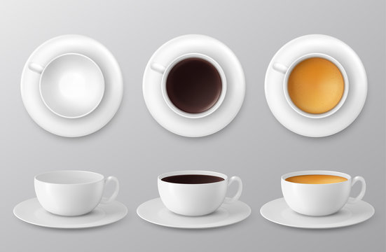 coffee cup assortment collection. Vector illustration