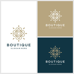 Boutique logo design, luxury, abstract Premium Vector