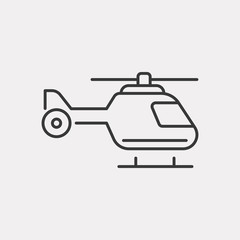 Helicopter icon. Vector Illustration