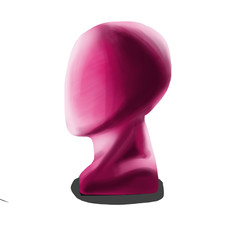 pink fashion mannequin head illustration