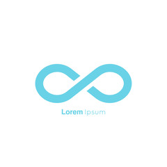 Sign of infinity. Emblem endless. Abstract vector logo design template.