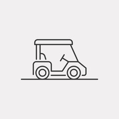 Golf car icon. Vector Illustration