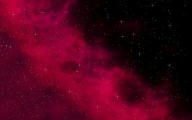 Colorful and beautiful space background. Outer space. Starry outer space texture. Templates, red background. 3D illustration