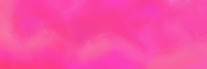 Fototapeta na wymiar painted grunge horizontal header with neon fuchsia, hot pink and deep pink color. can be used as header or banner