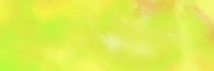 Fototapeta na wymiar abstract old horizontal banner background with green yellow, khaki and pale golden rod color. can be used as header or banner