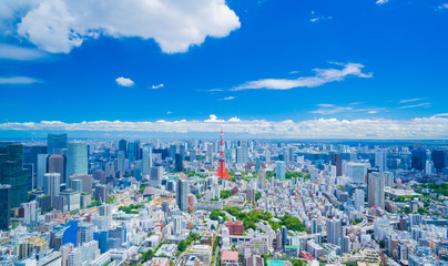 東京風景　56月　青空と雲
