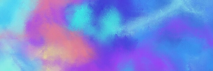 vintage painted art vintage horizontal background design with corn flower blue, pastel violet and sky blue color. can be used as header or banner