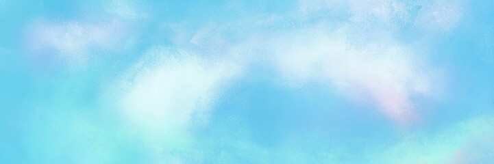 vintage painted art antique horizontal background with sky blue, lavender and pale turquoise color. can be used as header or banner