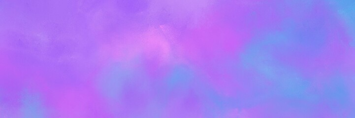 abstract grunge horizontal design with medium purple, corn flower blue and orchid color. can be used as header or banner