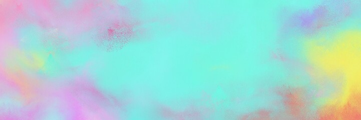 vintage painted art aged horizontal background header with sky blue, thistle and khaki color. can be used as header or banner