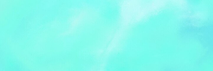 abstract vintage horizontal design background  with aqua marine, pale turquoise and sky blue color. can be used as header or banner