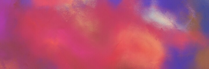 painted decorative horizontal background design with moderate pink, dark slate blue and antique fuchsia color. can be used as header or banner