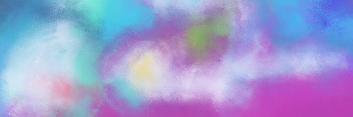 vintage painted art old horizontal background header with light pastel purple, corn flower blue and medium orchid color. can be used as header or banner