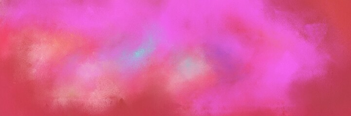 vintage painted art decorative horizontal background design with pale violet red, hot pink and moderate red color. can be used as header or banner