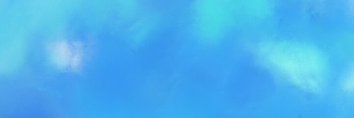 abstract aged horizontal design background  with corn flower blue, medium turquoise and sky blue color. can be used as header or banner