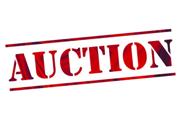 auction Vector stamp. White isolated