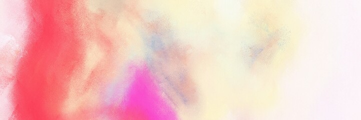 painted retro horizontal background banner with antique white, pastel red and pastel magenta color. can be used as header or banner