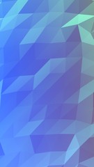 Abstract triangle geometrical blue background. Geometric origami style with gradient. 3D illustration