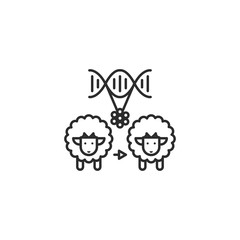 Cloning sheep icon. Experiment symbol modern, simple, vector, icon for website design, mobile app, ui. Vector Illustration
