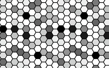 White honeycomb with a gradient color. Isometric geometry. 3D illustration