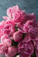 Bouquet of beautiful fresh peonies