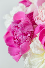 Bouquet of beautiful fresh peonies